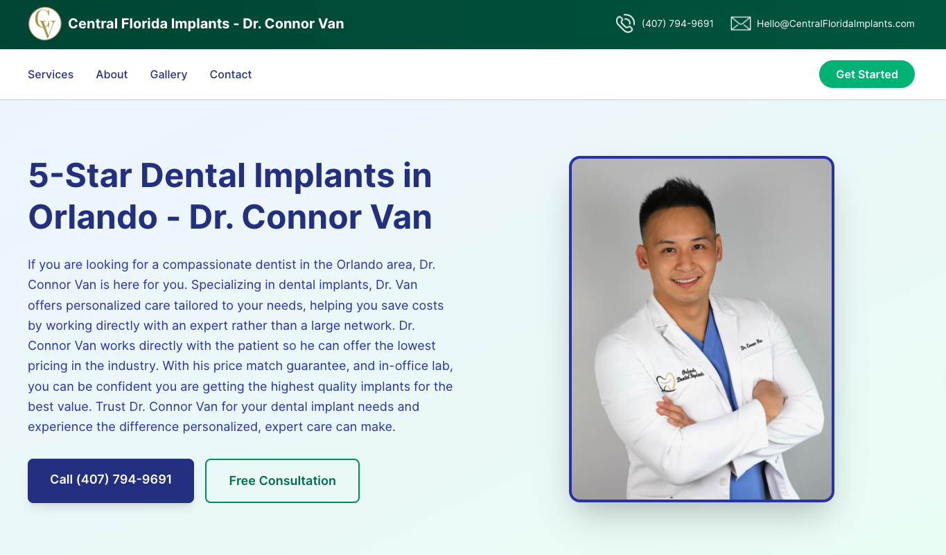 Central Florida Implants Website